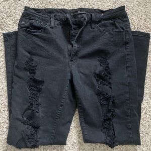Distressed jeans